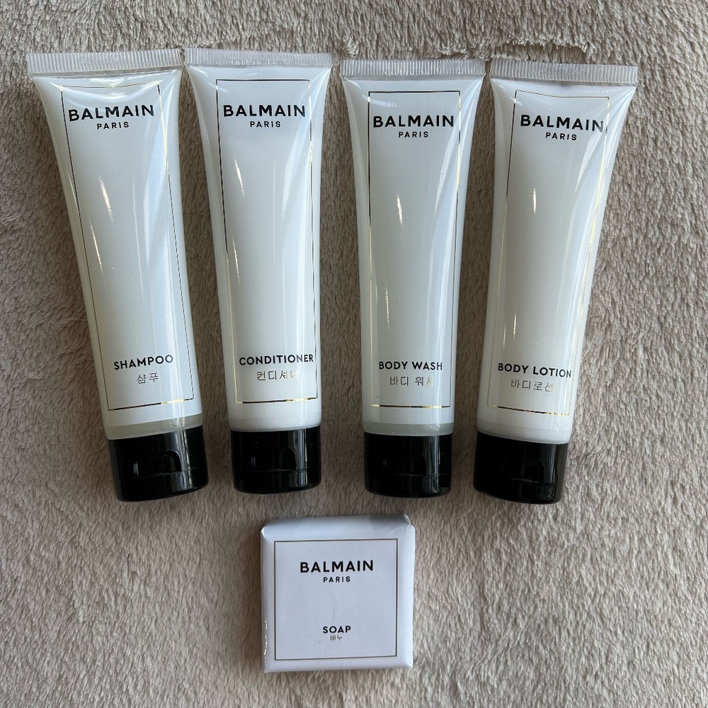 Balmain Paris Travel Set (Shampoo, Conditioner, Body Wash, Lotion, Soap)